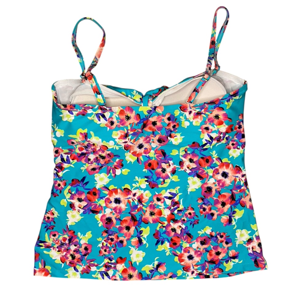 Liz Sport Floral Tankini Bathing Suit Top - Picture 4 of 9